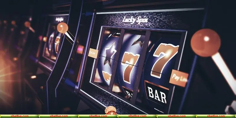 Giao diện slot Xibet hiện đại, rõ chỉ số RTP, số dòng thắng, nút điều chỉnh dễ dùng